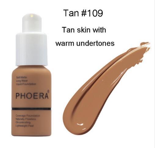 Phoera Explosive Press Type Oil Control Natural Color Matte Concealer Foundation Cream