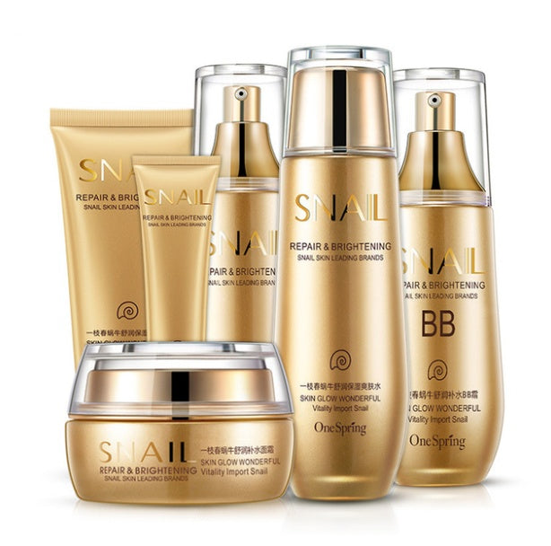 Snail 6pcs Moisturizing And Hydrating Care Set Cosmetics