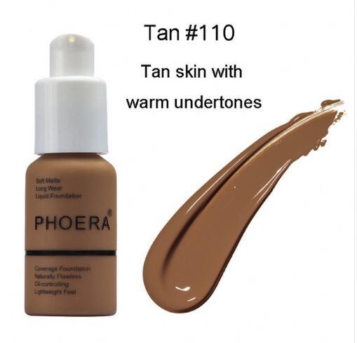Phoera Explosive Press Type Oil Control Natural Color Matte Concealer Foundation Cream