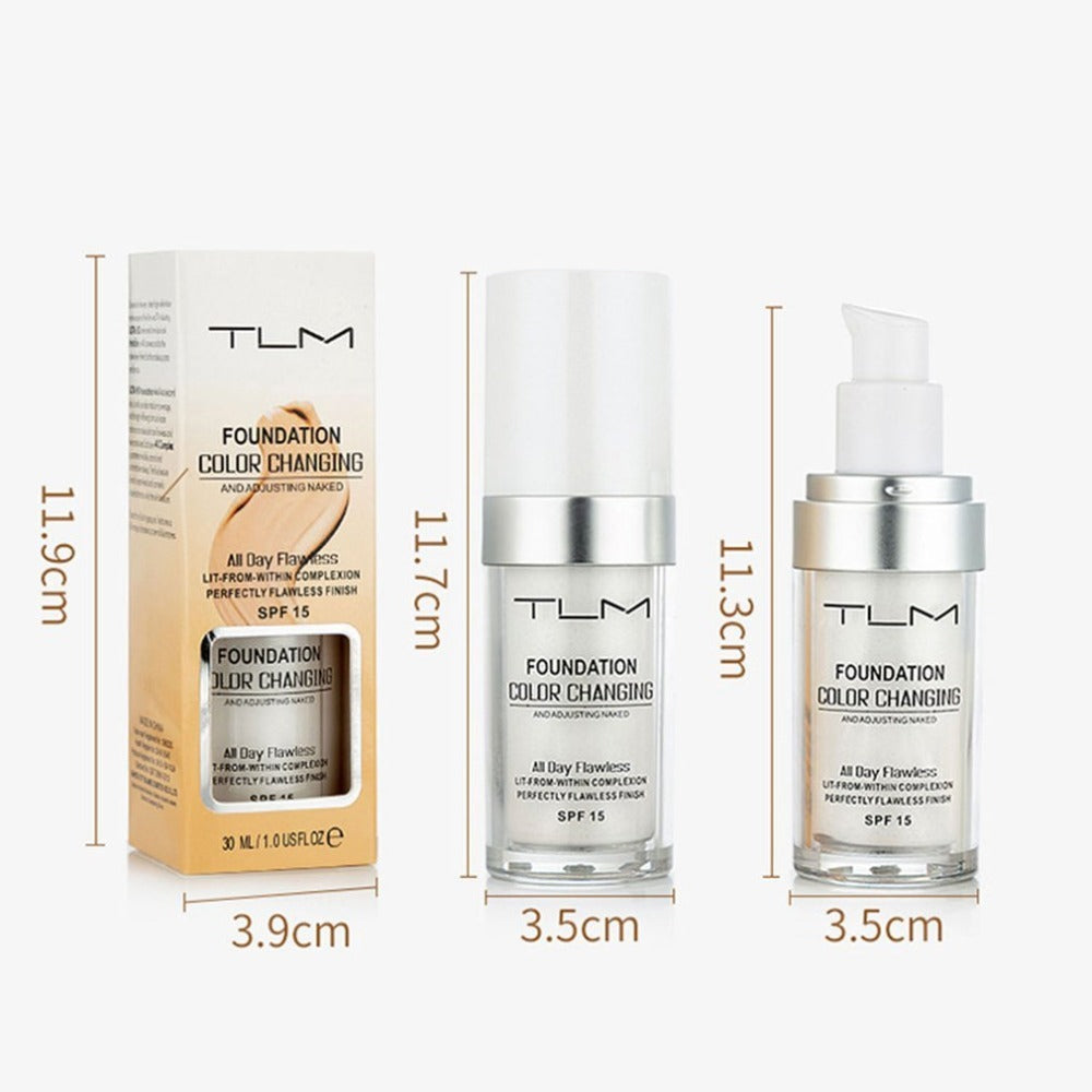 TLM Temperature Liquid Foundation Concealer Portable Natural Color  Makeup Foundation BB Concealer