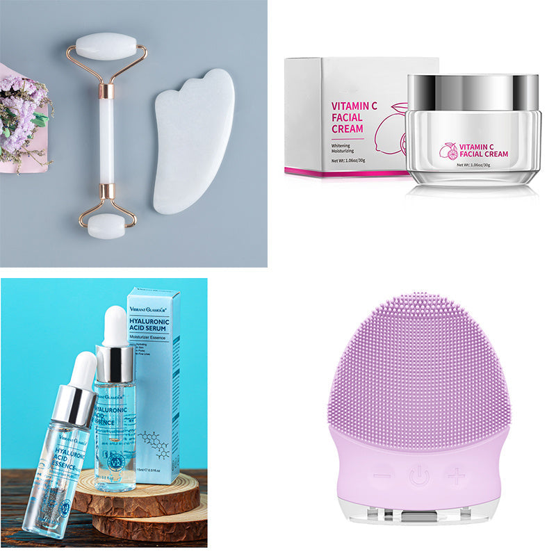 Vibrant Glamour Hyaluronic Acid Face Serum Anti-Aging Shrink Pore Whitening Moisturizing Face Cream Dry Skin Care
