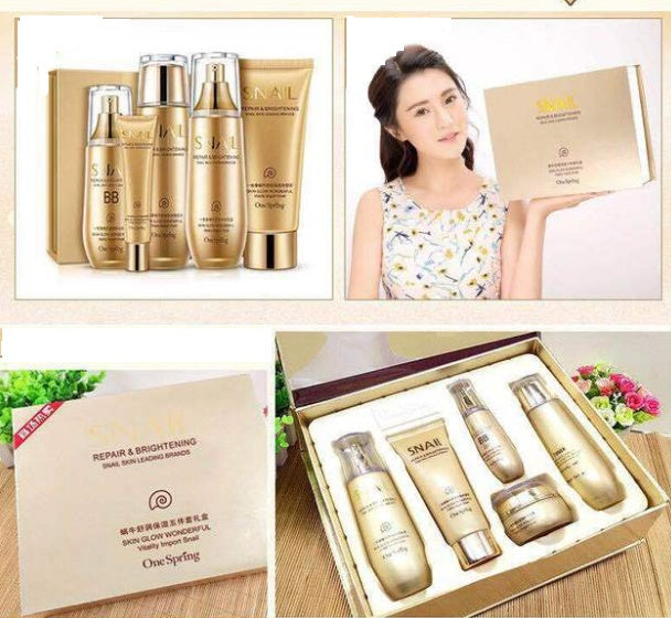 Snail 6pcs Moisturizing And Hydrating Care Set Cosmetics