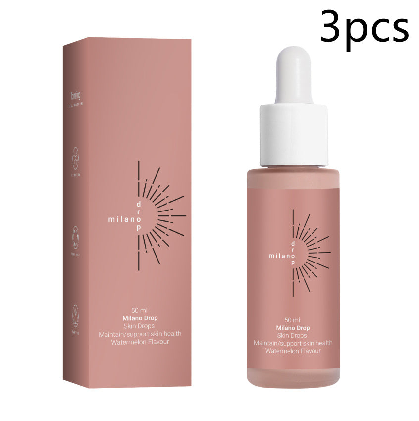 Milano Drop Tanning Face Serum Face Body Tanning Bed Outdoor Fine Line Repair Skin Serum Dark Bronzer Self Tanning Serum Drops
