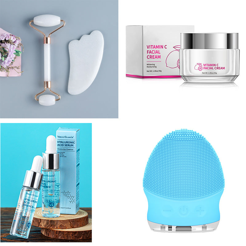 Vibrant Glamour Hyaluronic Acid Face Serum Anti-Aging Shrink Pore Whitening Moisturizing Face Cream Dry Skin Care