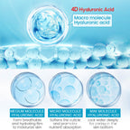 Vibrant Glamour Hyaluronic Acid Face Serum Anti-Aging Shrink Pore Whitening Moisturizing Face Cream Dry Skin Care