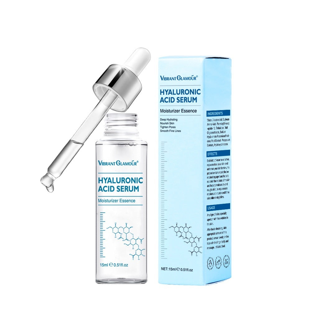 Vibrant Glamour Hyaluronic Acid Face Serum Anti-Aging Shrink Pore Whitening Moisturizing Face Cream Dry Skin Care