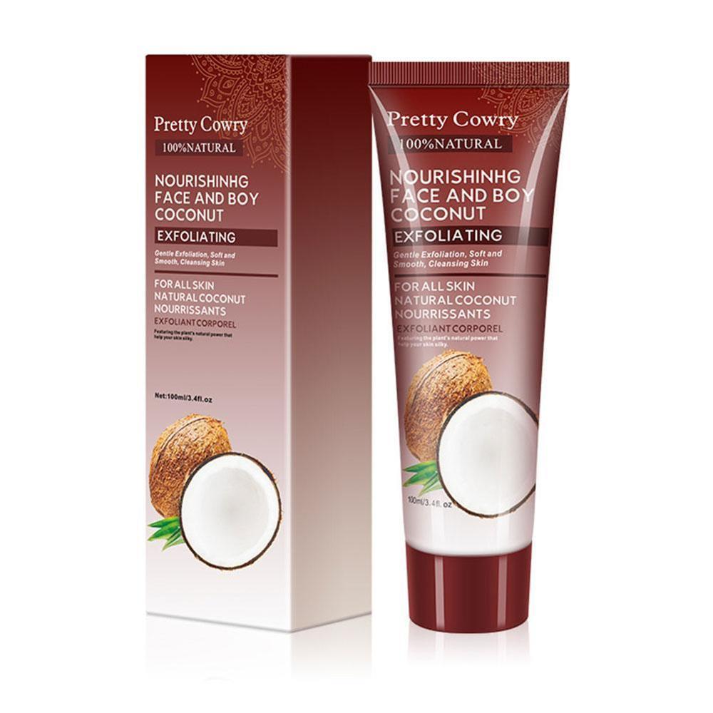 Pretty Cowry Cucumber Coconut Papaya Facial Exfoliating Gel Cream 100ml Body Cleansing
